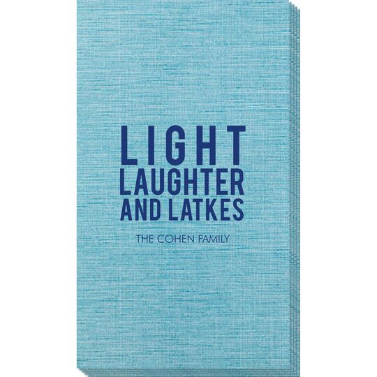 Light Laughter And Latkes Bamboo Luxe Guest Towels